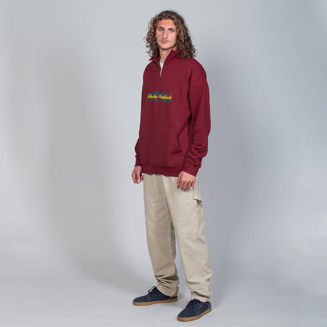 Metralha Worldwide - Vente Sweat-shirt – unisexe - PULL À FERMETURE ÉCLAIR 1/4 METRALHA WORLDWIDE (bordeaux)5