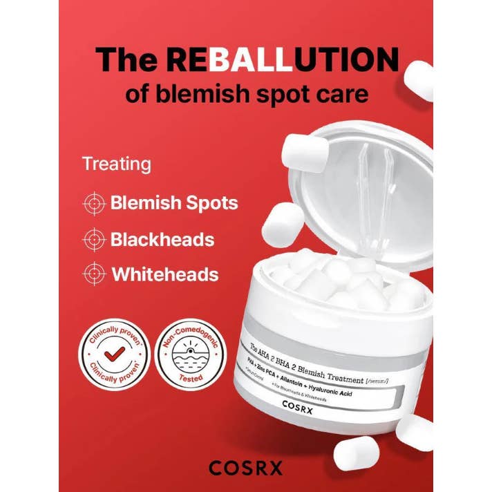 Best Beauty Group - Wholesale Facial Serum/Concentrate - COSRX AHA 2 BHA 2 Blemish Treatment Cotton Balls Serum