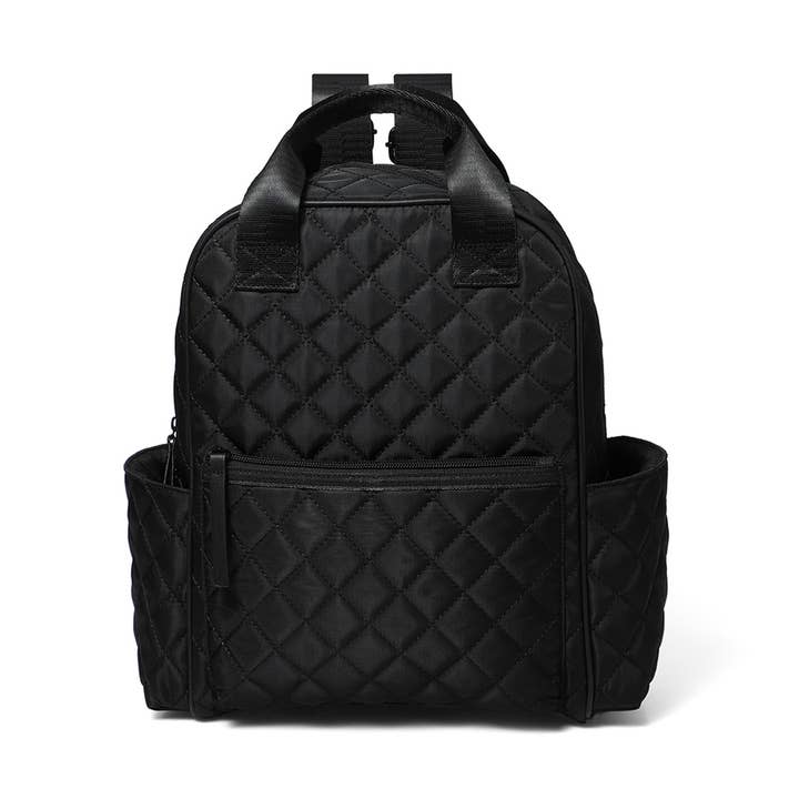 Ladies Diamond Quilted Commuter Backpack-LBP1402-BK for wholesale by Selini New York