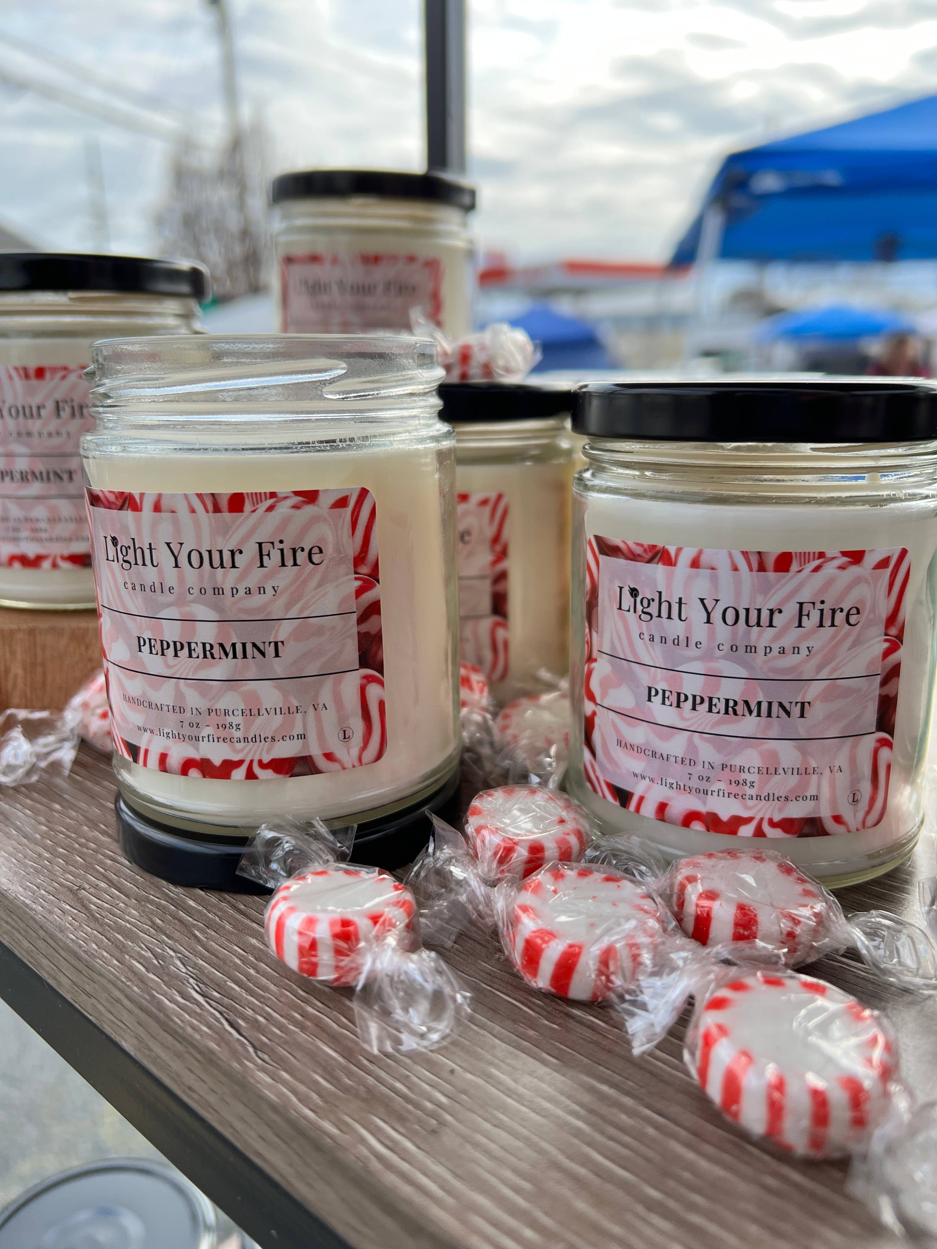 Light Your Fire Candle Co - Wholesale Jar/Filled Candle - Peppermint Candle2