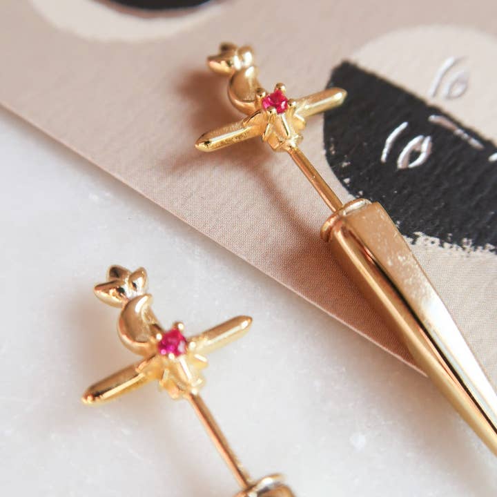 Bittersweet - Wholesale Dangle Earrings - Goldryn Celestial Sword Earrings6