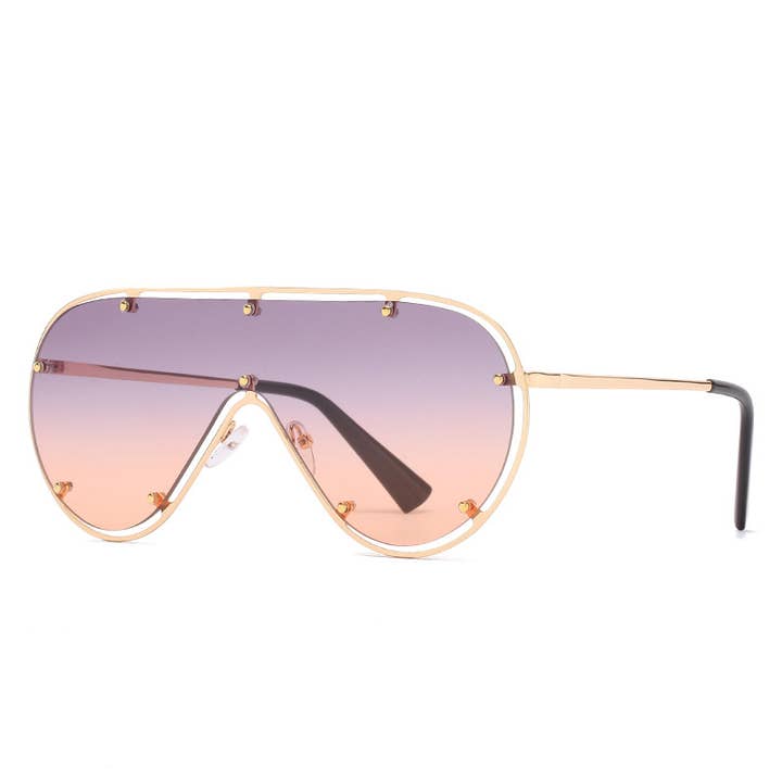High Roller Brown Pink Sunglasses for wholesale by Jak & Fox