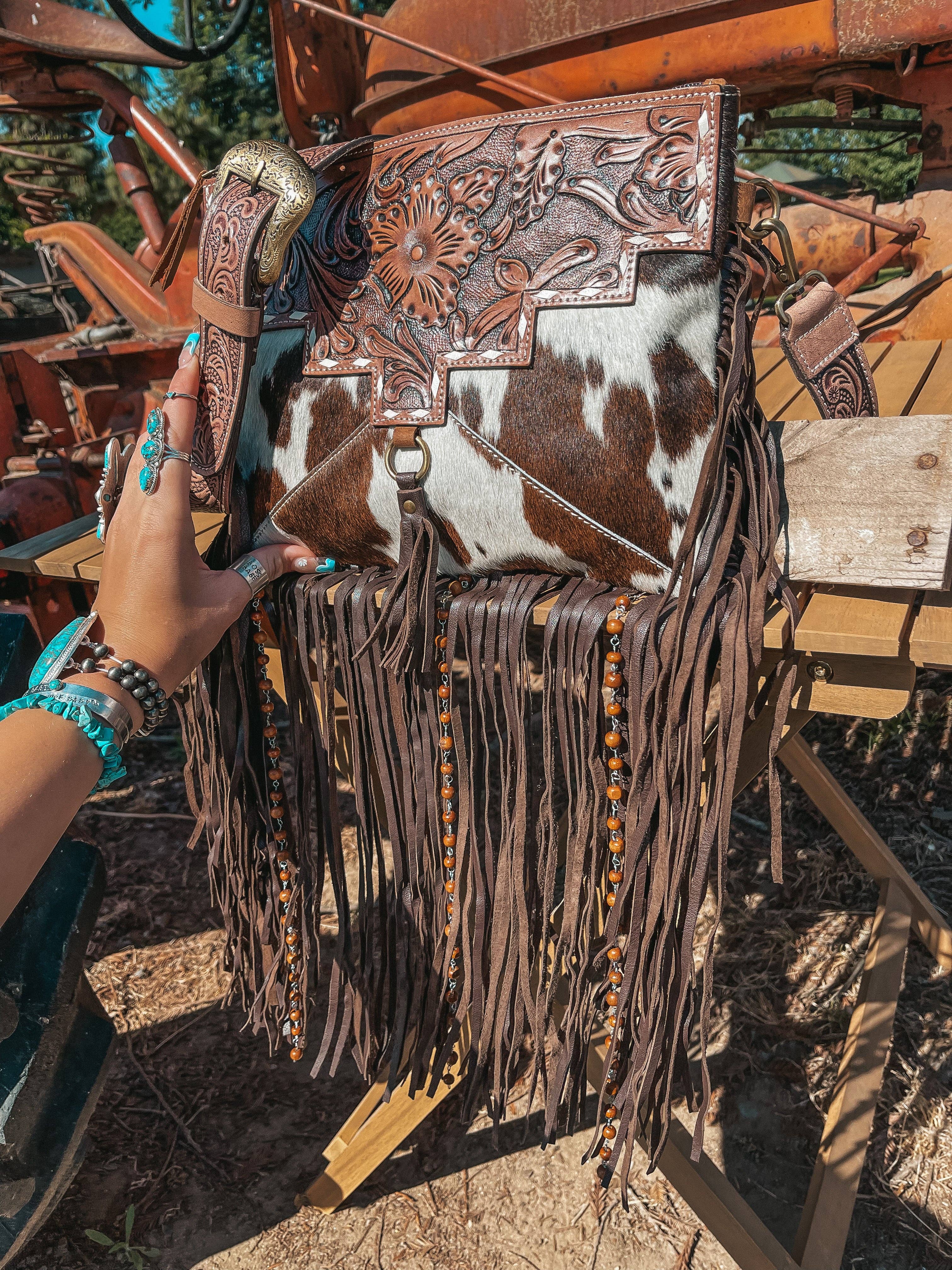 Haute Southern Hyde - Wholesale Crossbody Bag - Women's - The Lancaster Cowhide Leather Tooled Purse2