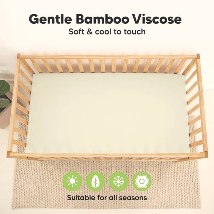 Avocado 2pk Waterproof Crib Sheets, Baby Mattress Protector for wholesale on Faire