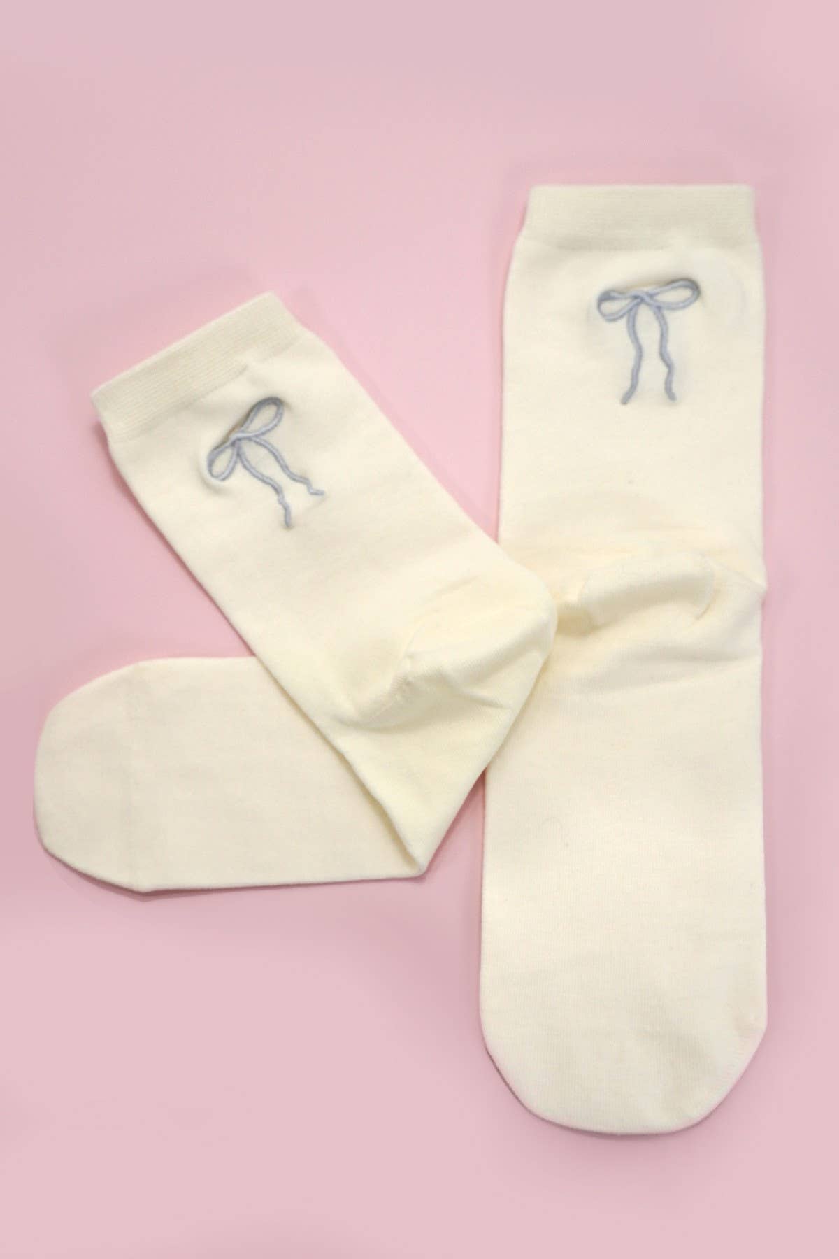 JOSSLYN by wall to wall - Wholesale Socks - Women's - BOW COLORFUL MID CALF LENGTH SOCKS | 40S020591