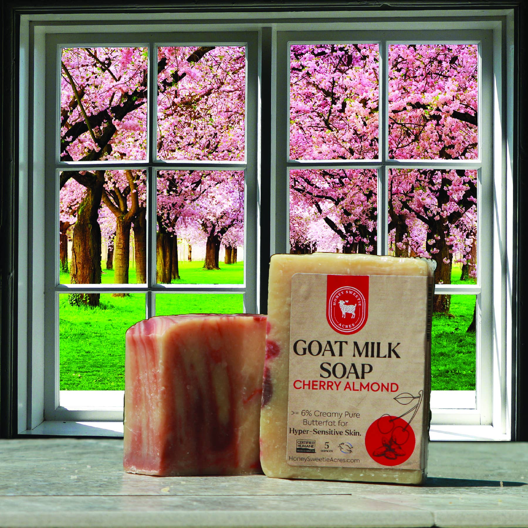 Honey Sweetie Acres - Wholesale Bar Soap - Soap: Cherry Almond Goat Milk Soap2