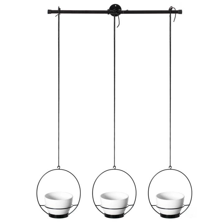 Quickway Imports - Wholesale Hanging Planter - Decorative Metal Hanging Planter with Tree Pots for Flowers