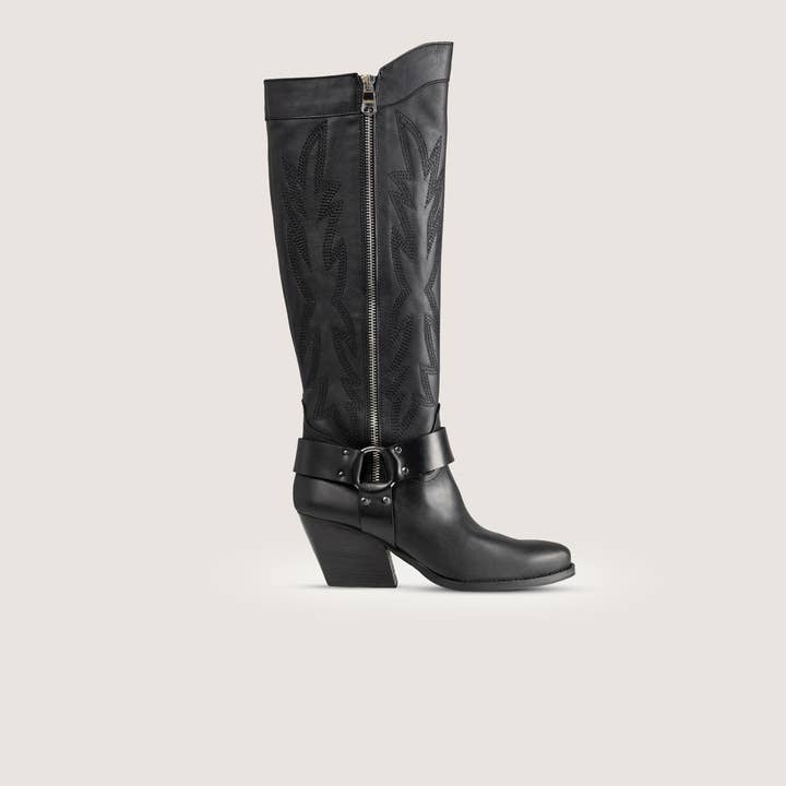 Sierra Black Texan Boots for wholesale by Kali Shoes