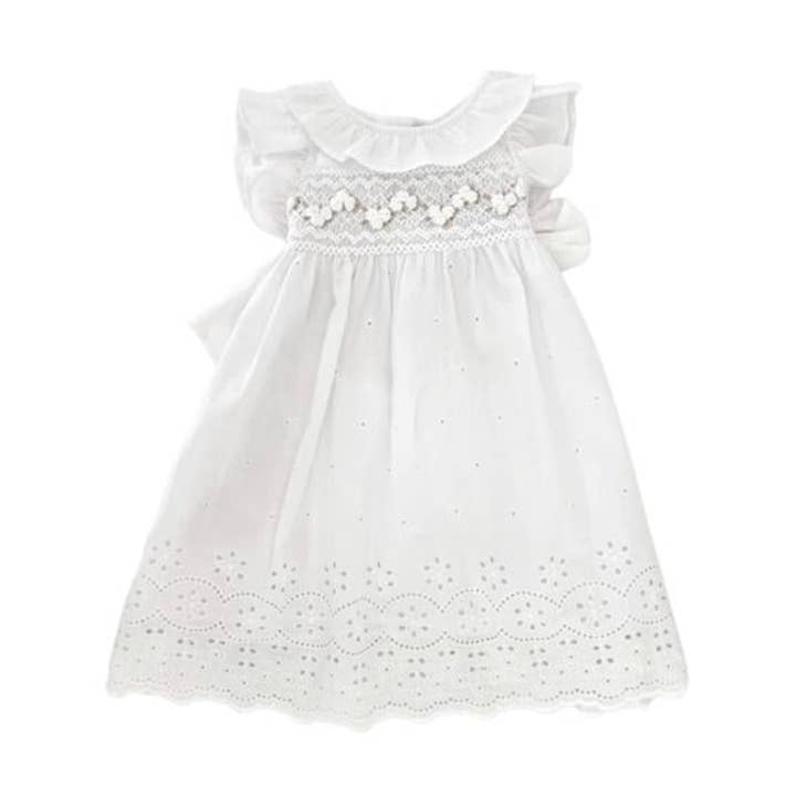 Portugal klänning med smock, vit för wholesale av Tecomoabesos