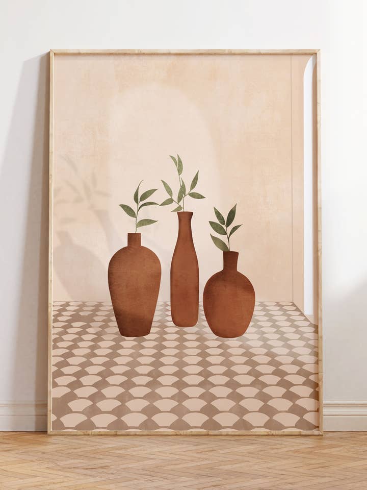 Poterie méditerranéenne pour la vente par Illustrations Its Funny Howww Inc