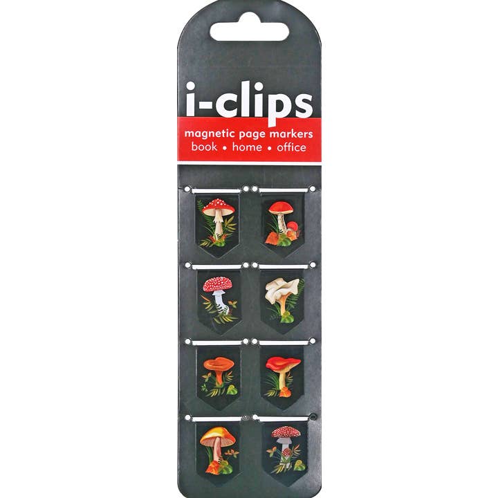 Peter Pauper Press - Wholesale Bookmark - Mushrooms i-clips Magnetic Page Markers