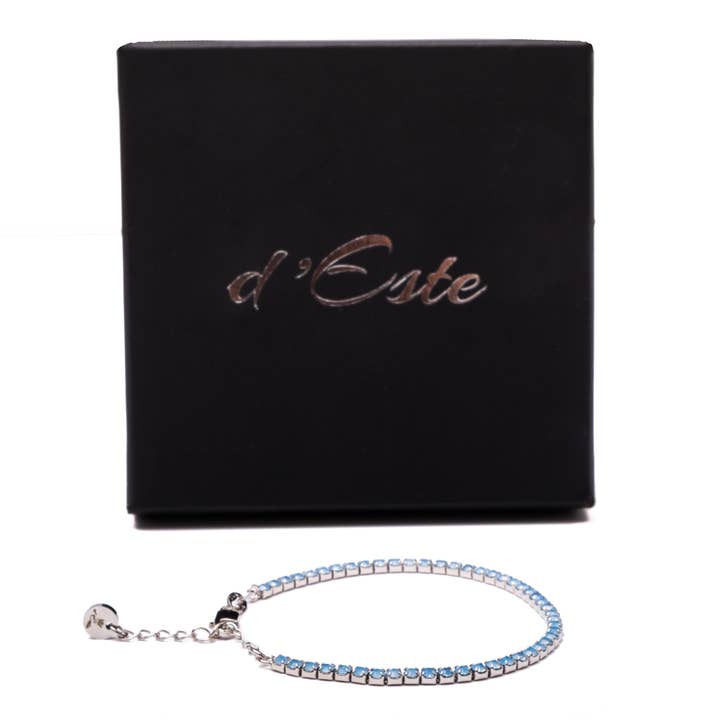 d'Este - Wholesale Tennis Bracelet - 925 Silver and Turquoise Tennis - Large3