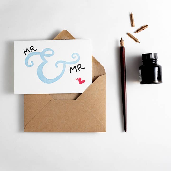 Carte typographique Mr & Mr Ampersand pour la vente par Hunter Paper Co.