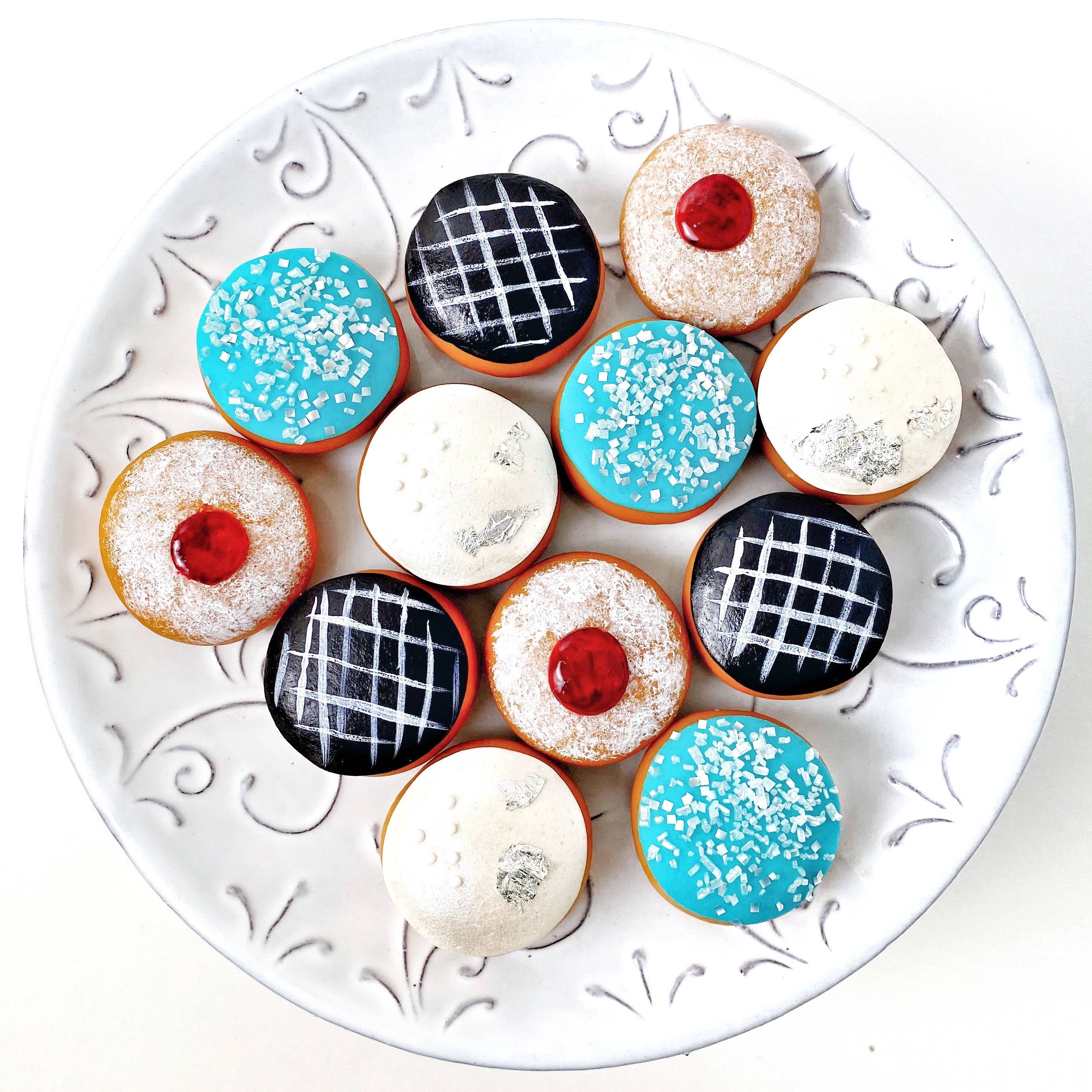 marzipops - Wholesale Cookie - Gourmet Marzipan Hanukkah Mini Sufganiyot Assorted Donuts1