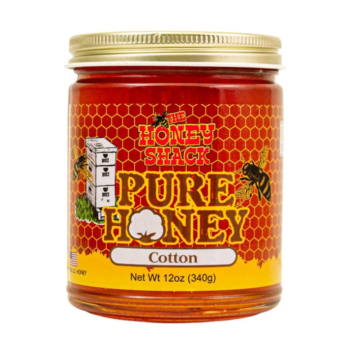 Cotton Honey 12 oz Jar for wholesale by The Honey Shack