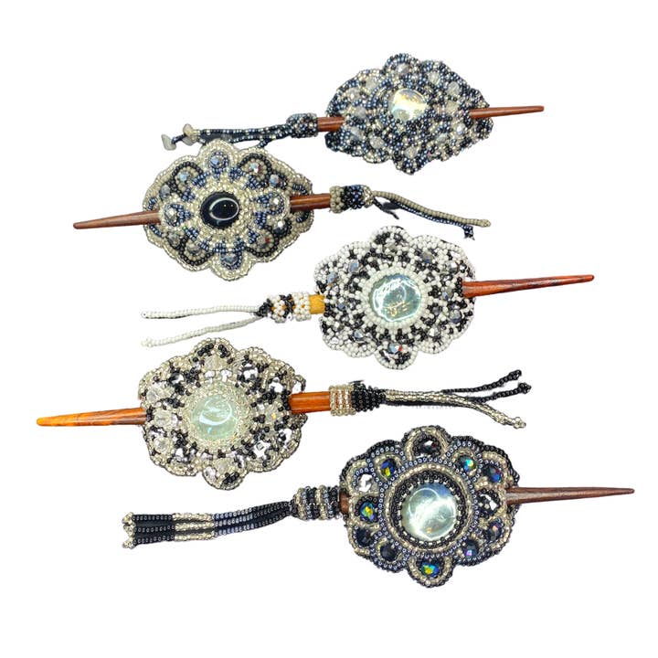 Lumily - Wholesale Barrette - Women's - Michelle Seed Bead Barrette (Assorted) - Guatemala14