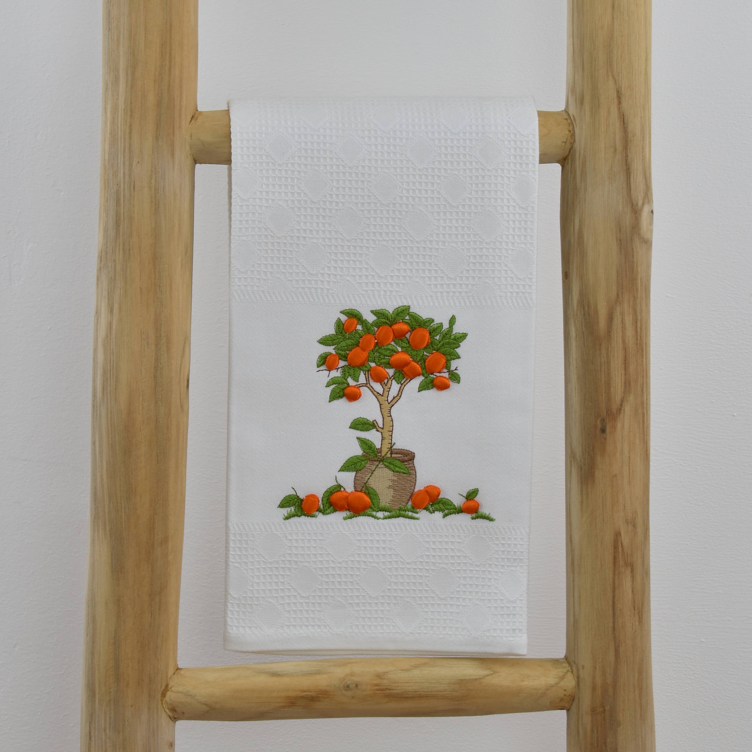 Nordlinen - Wholesale Tea Towel - Orange Tree Embroidered Cotton Tea Towels - Dishcloth0