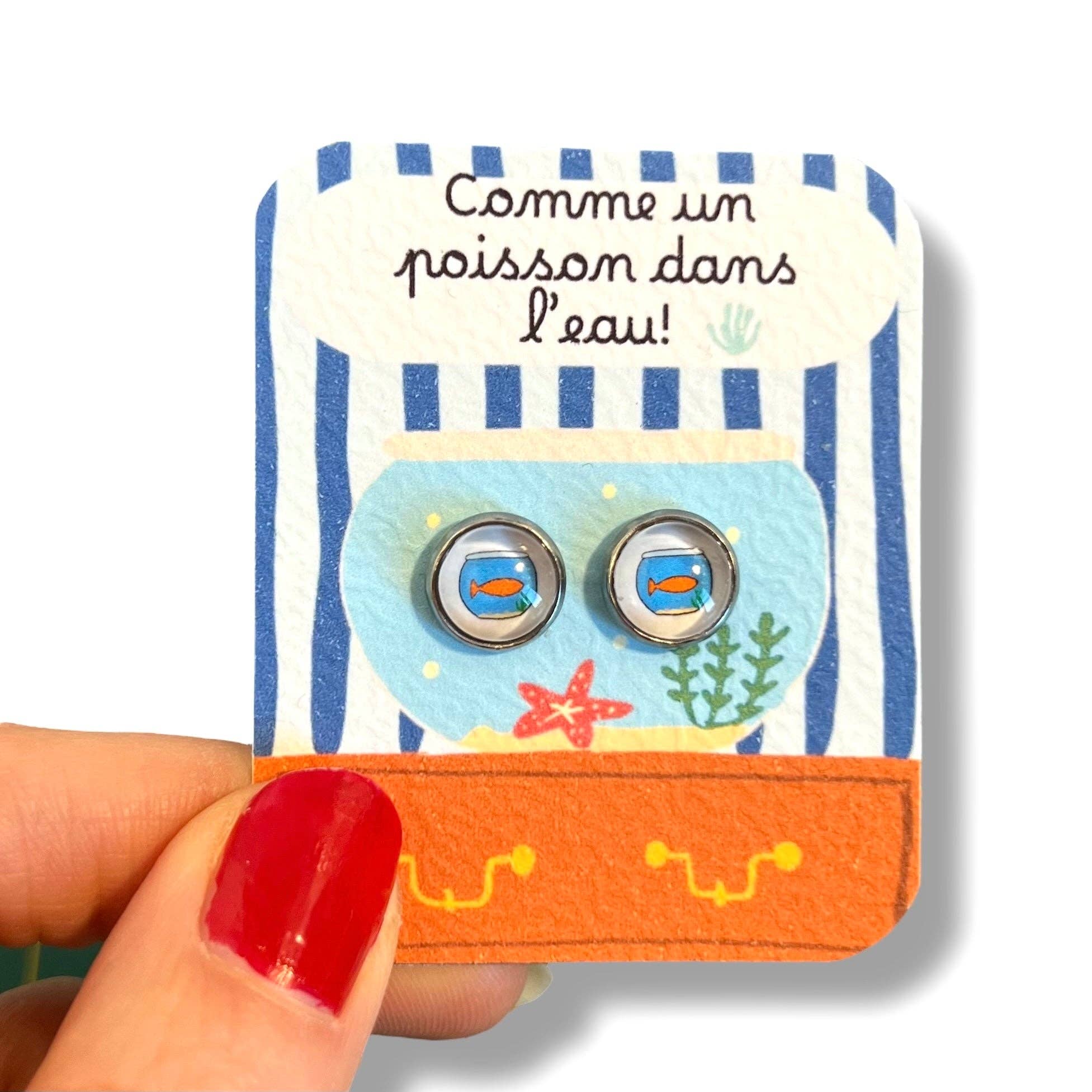 Dans l'Air du Temps Bijoux - Wholesale Earrings - Kids - Children's Fish Earrings / Like a Fish in Water2
