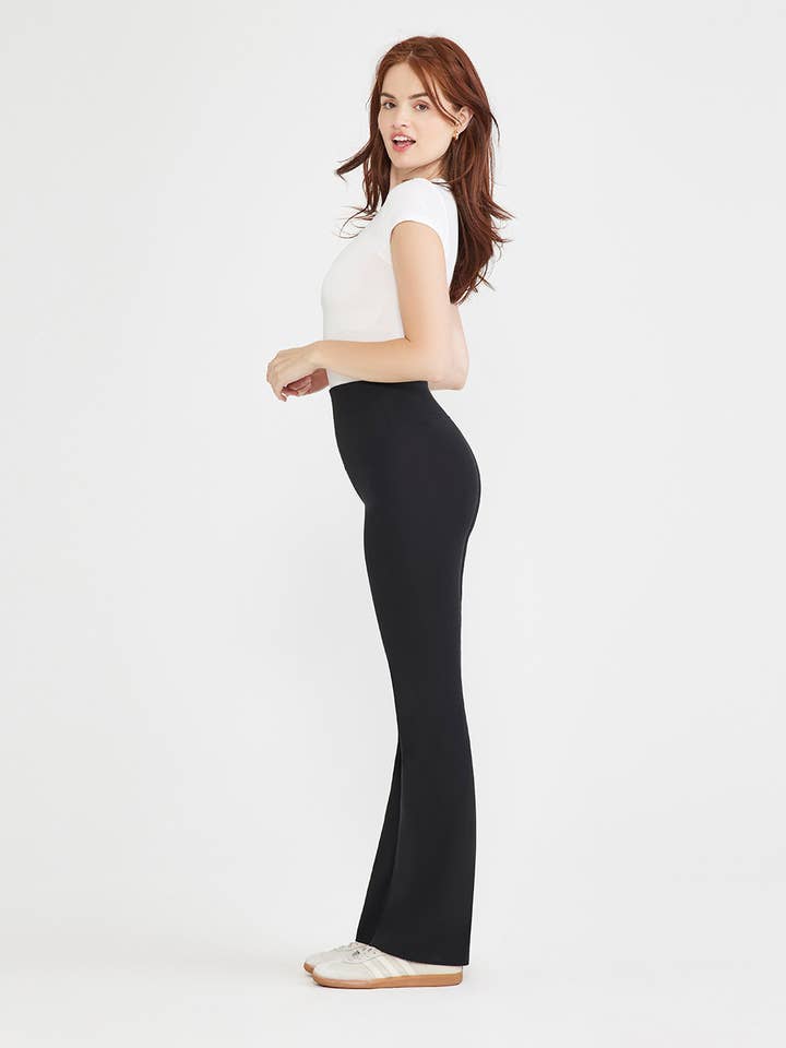 Black Susie Flare Shaping Legging 360Sculptâ„¢ Cotton - Plus Sizes for wholesale on Faire