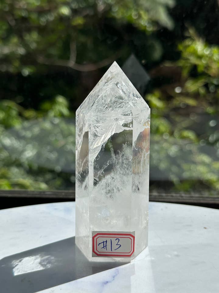 AAAA Brazilian Clear Quartz Tower – Large One-of-a-Kind Crystal Obelisk #13 for wholesale by Moon Rituals