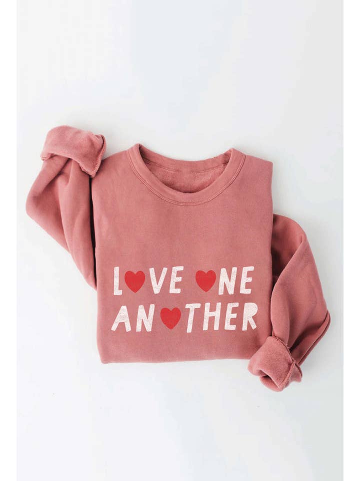 OAT COLLECTIVE - Wholesale Graphic Sweatshirt - Women's - LOVE ONE ANOTHER Graphic Sweatshirt