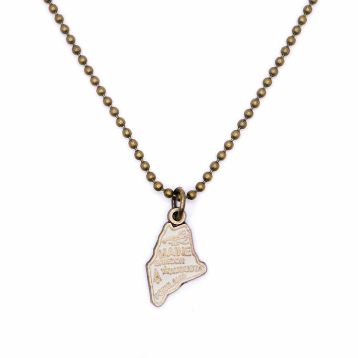 Maine State Charm Bracelet, Necklace, or Charm Only for wholesale by Gleeful Peacock