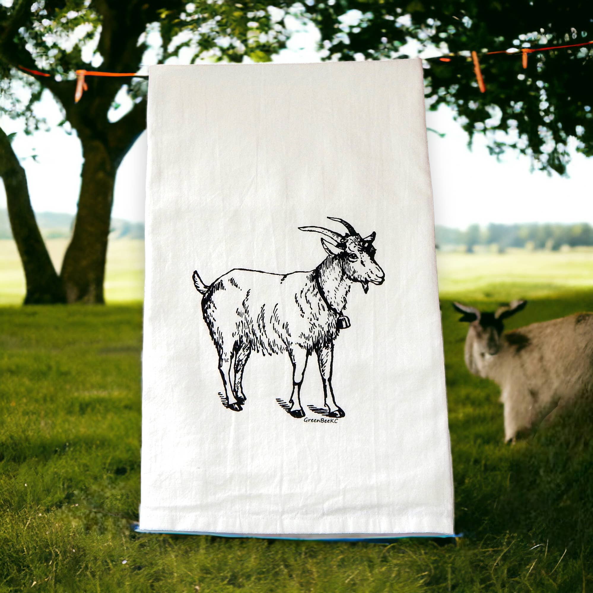 Black Goat Kitchen Towel | Tea Towels | Flour Sack Dish Towels for wholesale on Faire2