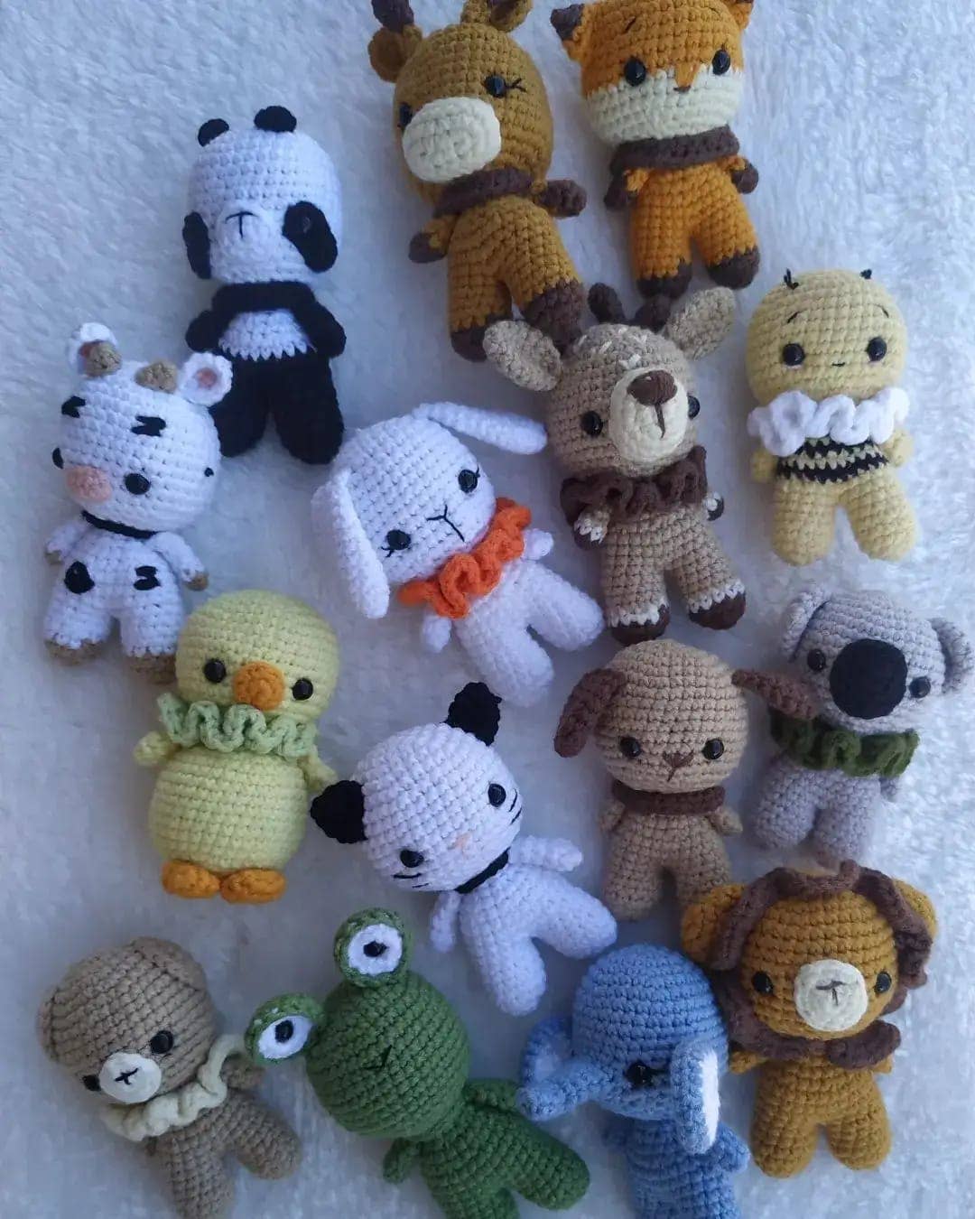 KLABELGIFT - Vendita all'ingrosso Peluche - Bambini e neonati - Portachiavi Mini Animali all'Uncinetto Fatti a Mano – Regalo Amigurumi Carino1