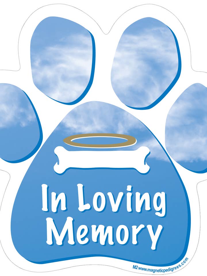 In Loving Memory Paw Shaped Magnet for wholesale by Pet Gifts USA, LLC