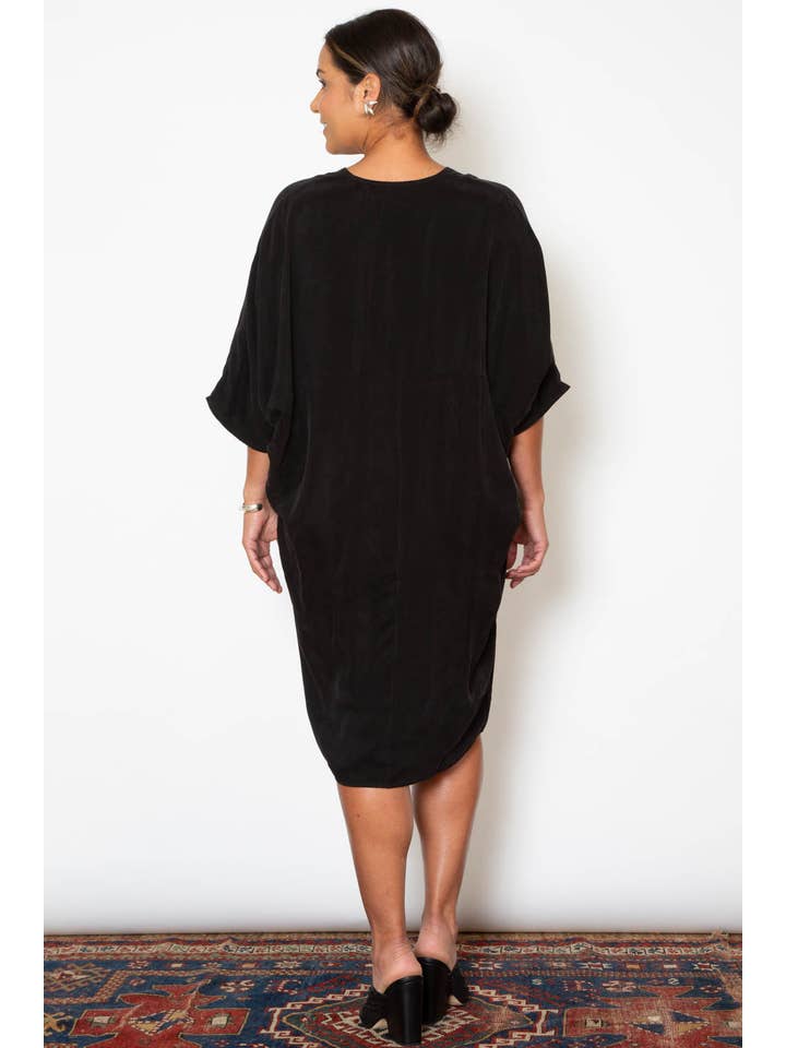 Black Cupro Suzanne Dress for wholesale on Faire2