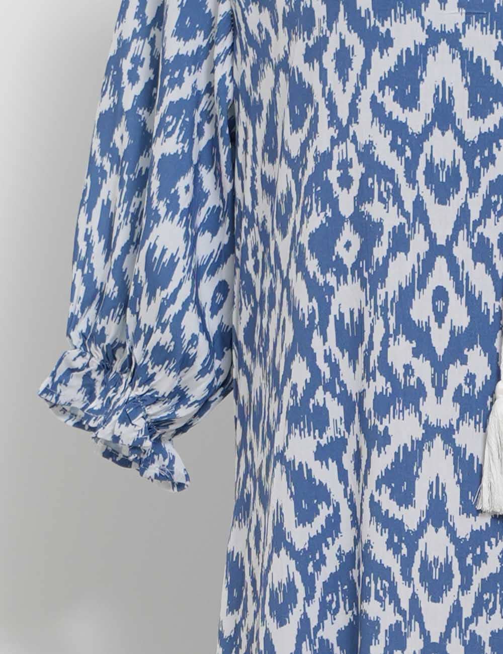 Sweetkama - Vendita all'ingrosso Copricostume - Donna - Vestito lungo copricostume da spiaggia con stampa a rombi FYH89005