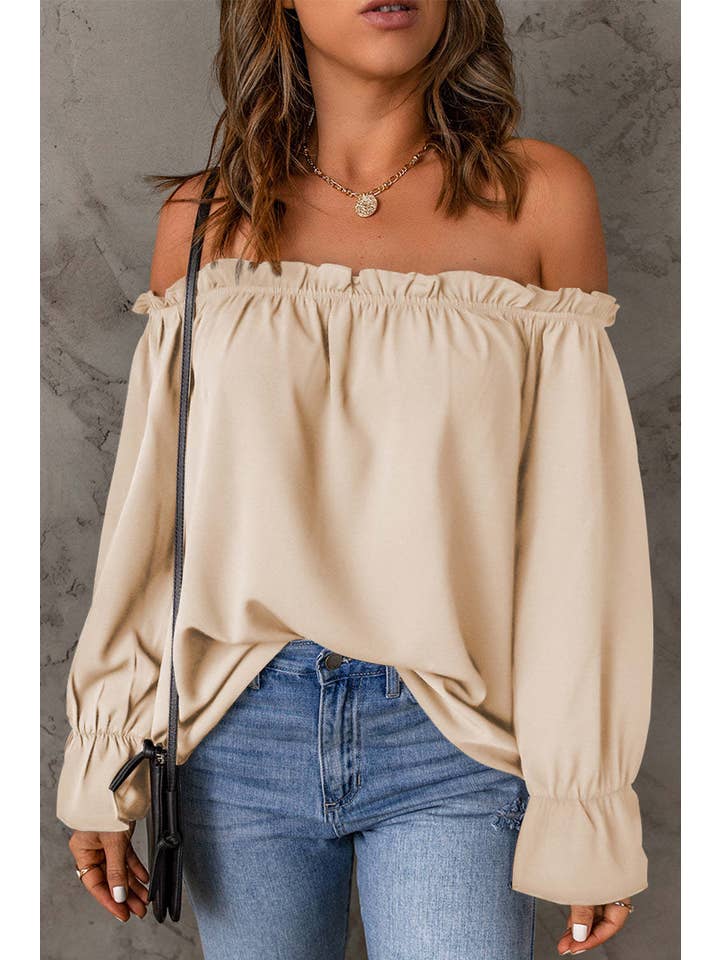 Rosa Clothing - Wholesale Blouse - Women's - Stylish Casual Sexy Off-The-Shoulder Top