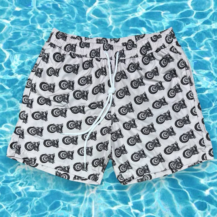Hey rider! Swim shorts for wholesale by Mitchumm Industries