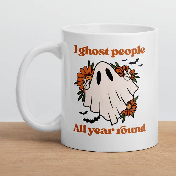 I Ghost People All Year Long Mug for wholesale by Jetpack Mugs