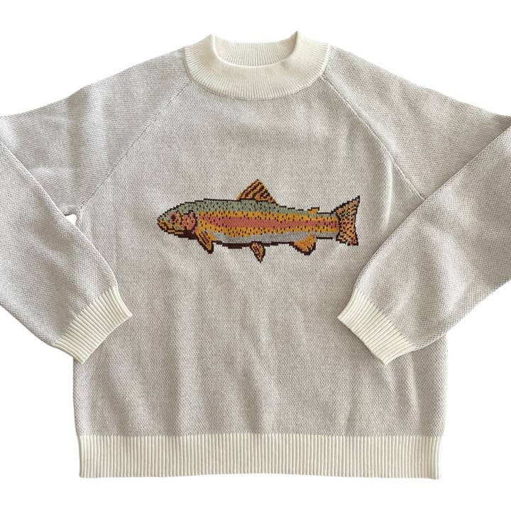 The Sage Vintage - Wholesale Knit Sweater - Women's - Fish Sweater Eggshell4