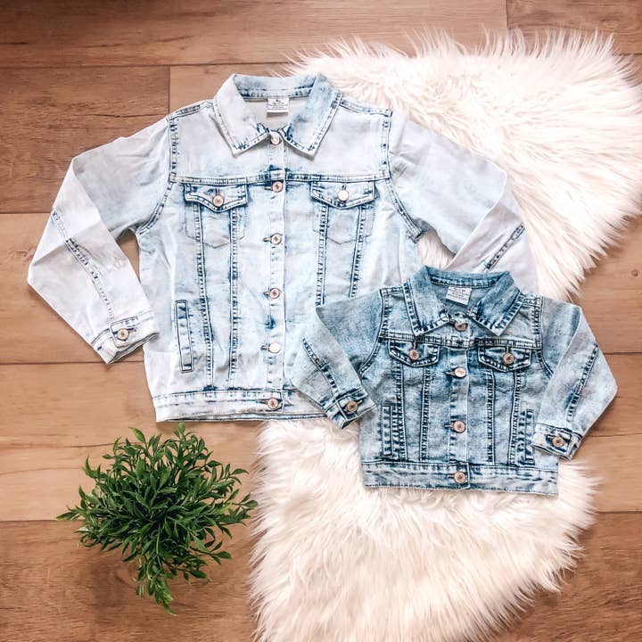 Wellington Design Co. - Wholesale Denim Jacket - Kids - Acid Washed Denim Jacket