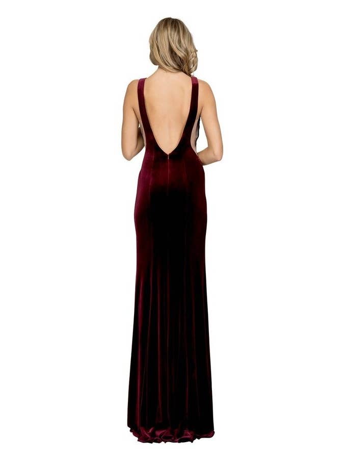 Chicas - Wholesale Gown - Women's - Velvet Mermaid Long Dress C70524