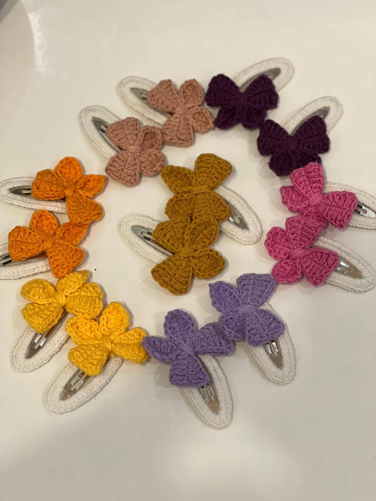 Emel Crochet - Venta al por mayor Conjunto de accesorios para el pelo - Niños - lazo de horquilla de ganchillo amigurumi1