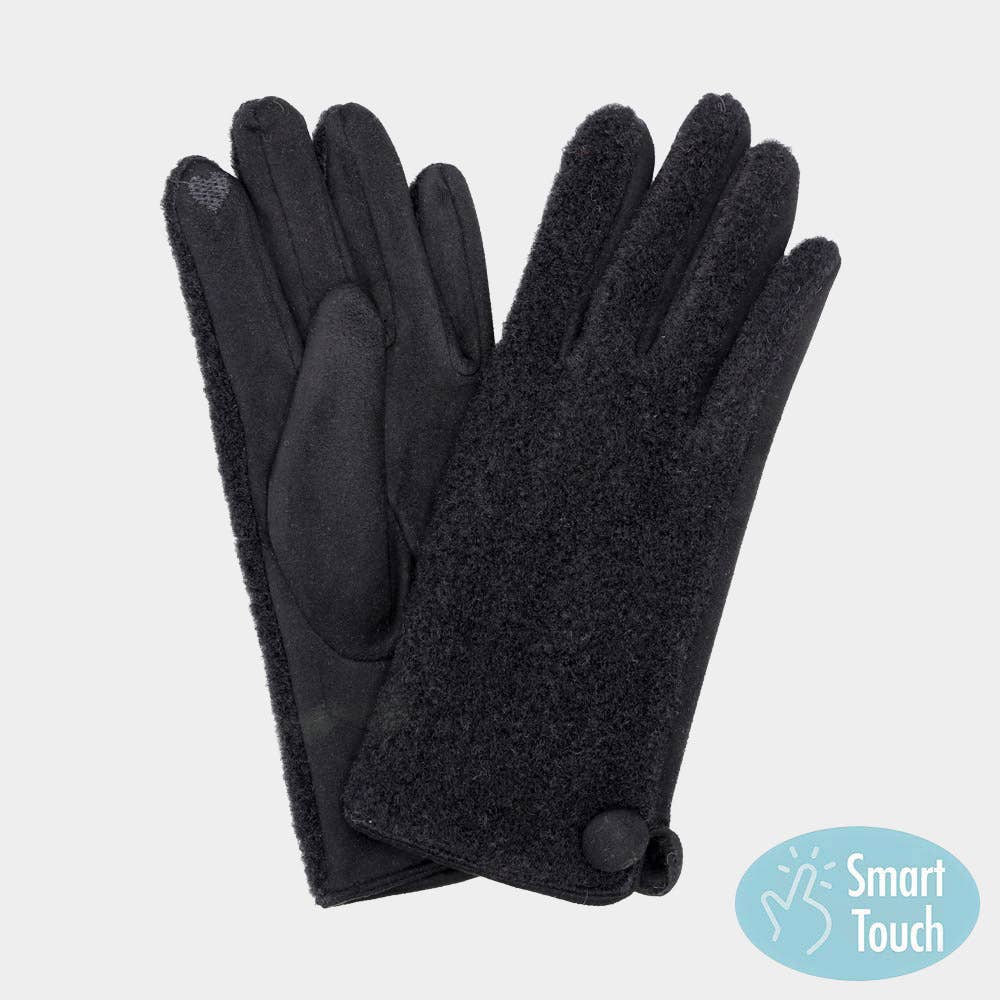 Sensibling Corp. - Wholesale Gloves - Women's - Button Soft Smart Touch Winter Gloves8