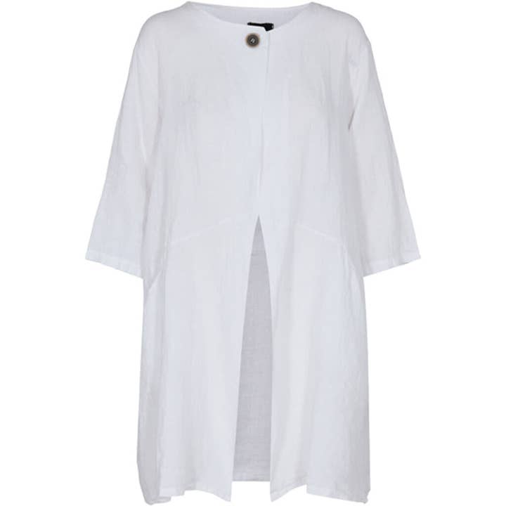 Joli cardigan oversize confortable en 100 % lin pour la vente par Made By Andersen