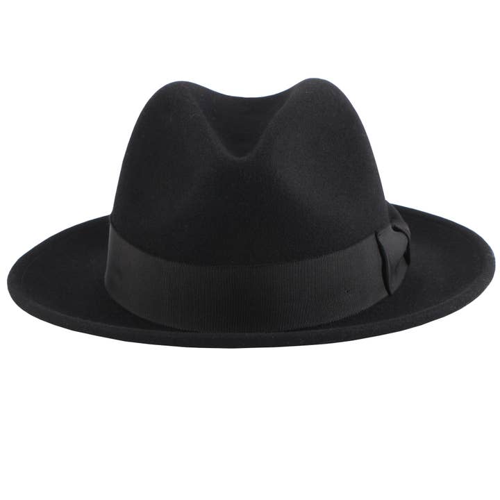 American Hat Makers - Wholesale Fedora - Unisex - Crushable Wool Felt Pinch Front Hat - Style Pablo