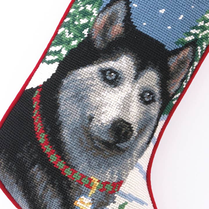 Peking Handicraft - Vente Collants festifs - Bas à aiguille pour chien husky sibérien2