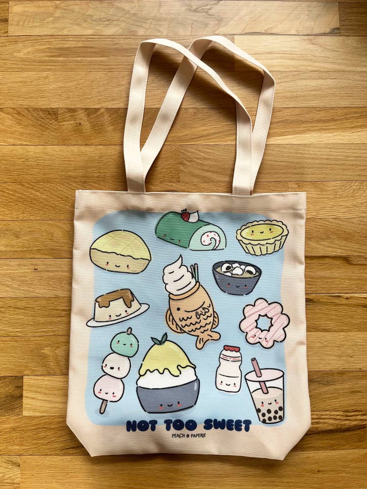 Not Too Sweet Tote Bag for wholesale by peach & paperie
