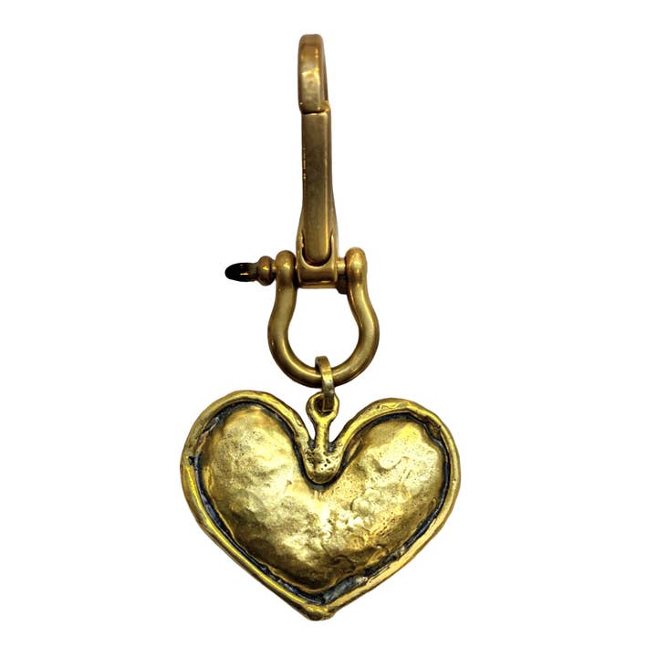 Heart talisman keychain/bag charm for wholesale by Alkemie Jewelry