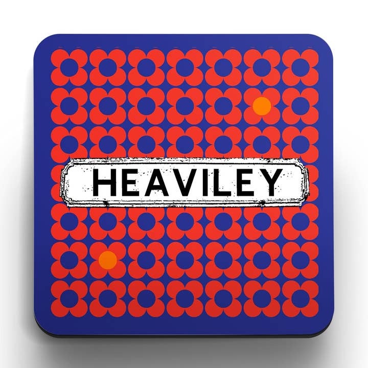 Röd och blå Fleur Coasters (uppsättning av 4) för wholesale av tinned snail