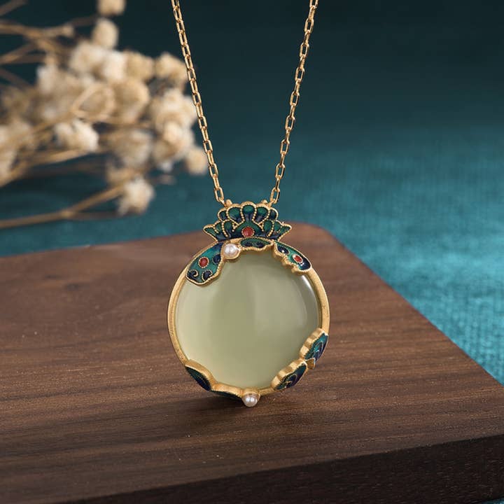 Bright MacMing - Wholesale Pendant/Charm Necklace - Asian Style Palace Time Jade Necklace