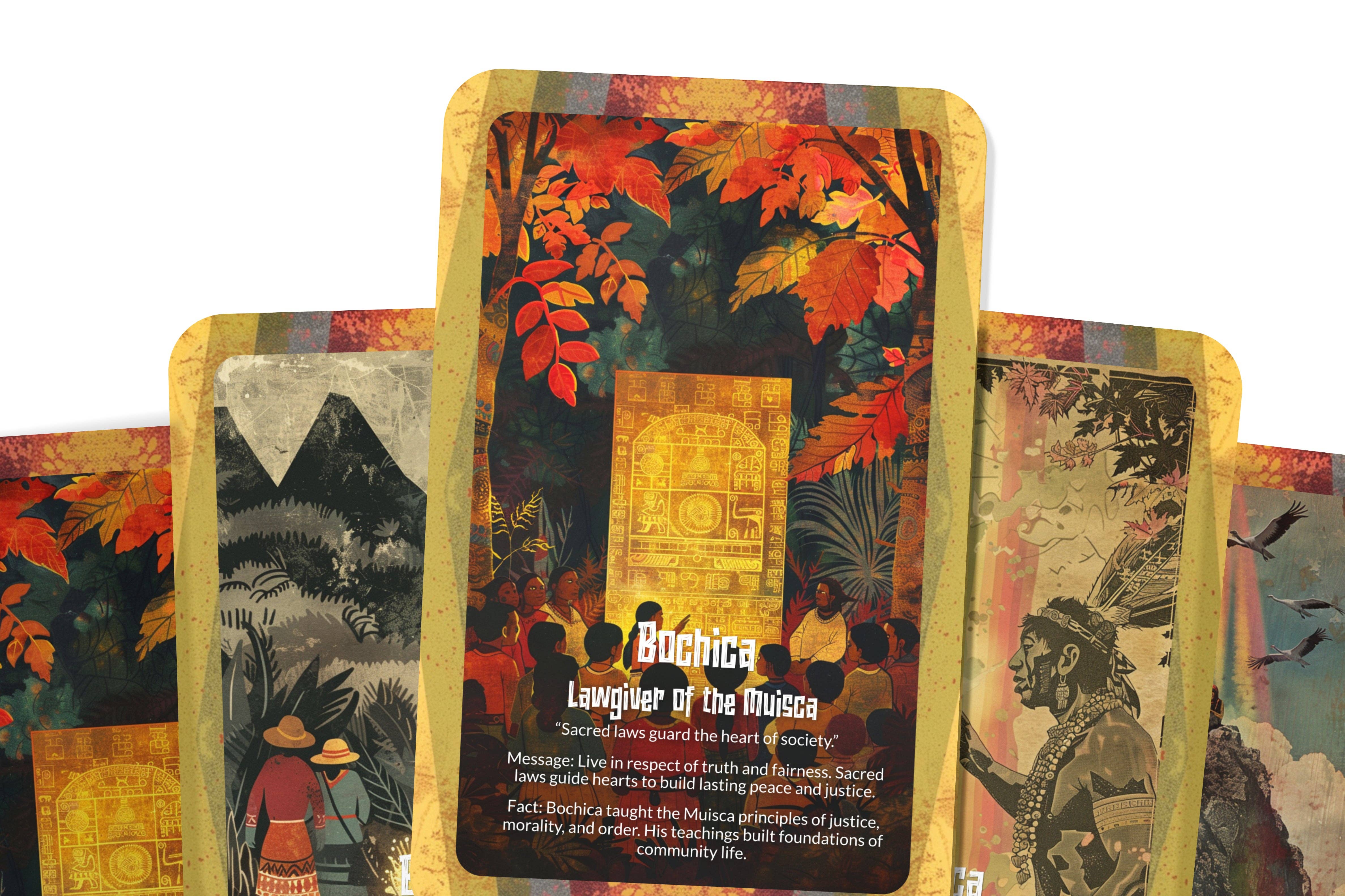 Ibiza Tarot USA - Wholesale Tarot Cards - Oracle of Bochica Teacher God Deck – 22 Cards, Light & Law3