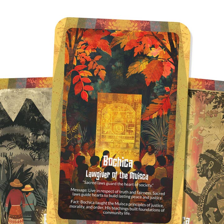 Ibiza Tarot USA – Großhandel Tarot-Karten – Orakel des Bochica Lehrer-Gott-Deck – 22 Karten, Licht & Gesetz3