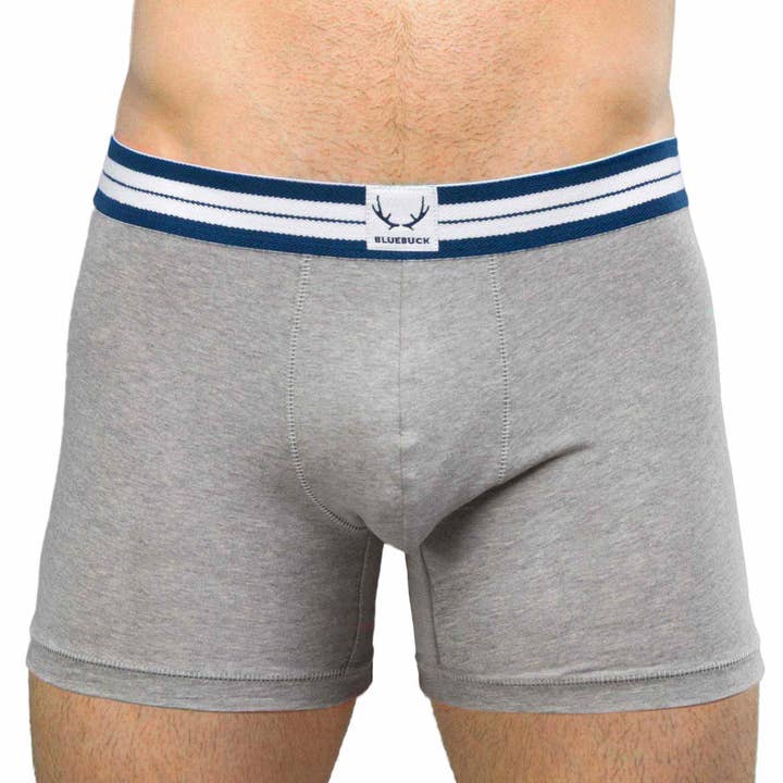Boxershorts aus Bio-Baumwolle - Grau für den Großhandel von BLUEBUCK