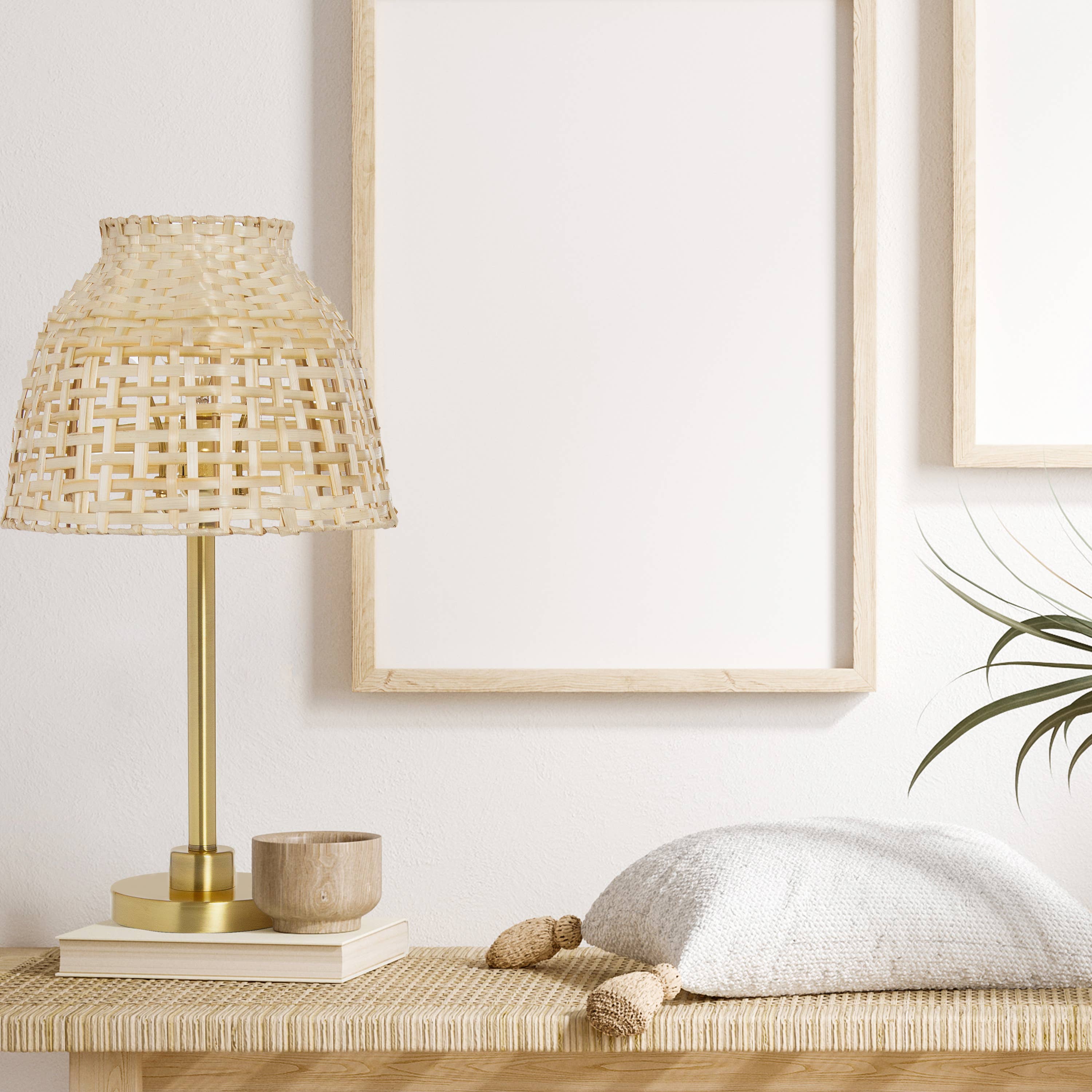 River of Goods - Wholesale Accent/Desk Lamp - 20"H Shayne Natural & Gold Bamboo Shade Table Lamp5